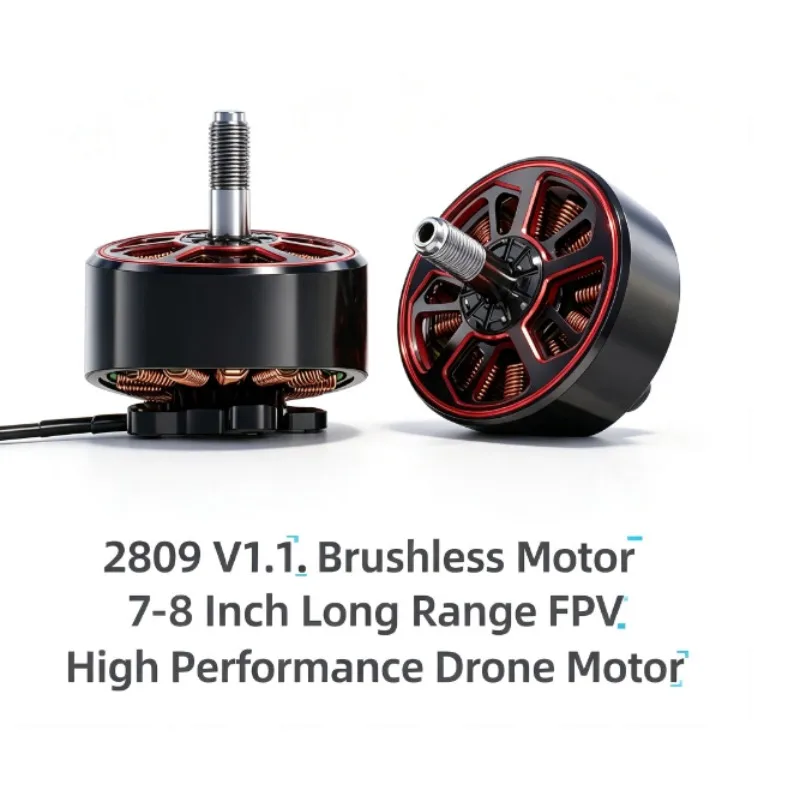 2809 V1.1 Brushless Motor High Torque 7-8 Inch Long Range FPV Drone Efficient Power Motor DIY Replacement Upgrade Accessories