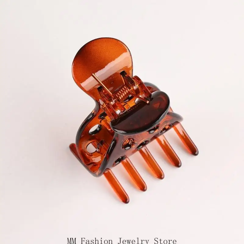 D0UB 7PCS 헤어 클립 클로 세트 Volumizing Curls 주름 없음 수지 헤어 액세서리