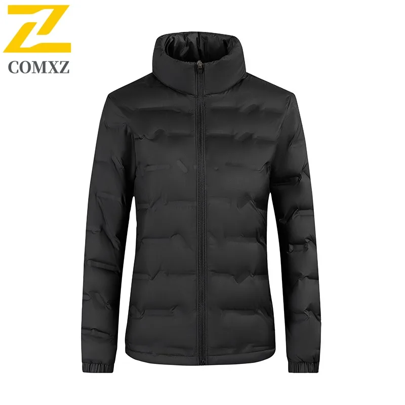 COMXZ Lightweight Down Jacket Men Duck Down Winter Cold Proof Thermal Casual Top  Loose Fit Big Size outdoor Stand Collar Coat