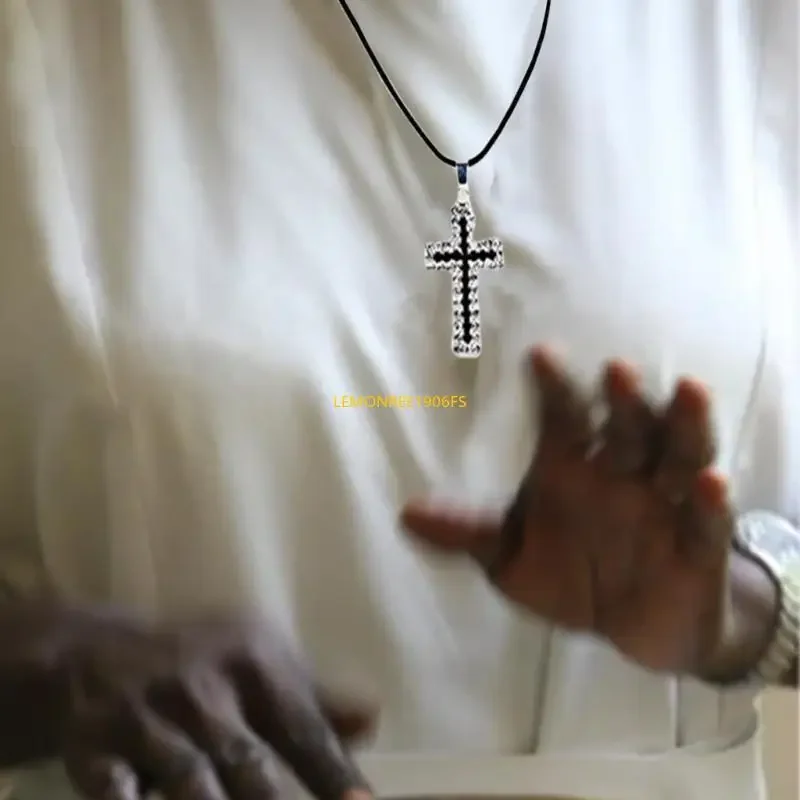 P9jf feminino role play freira roupa com headpiece cruzamento pingente colar meia halloween freira trajes acessórios