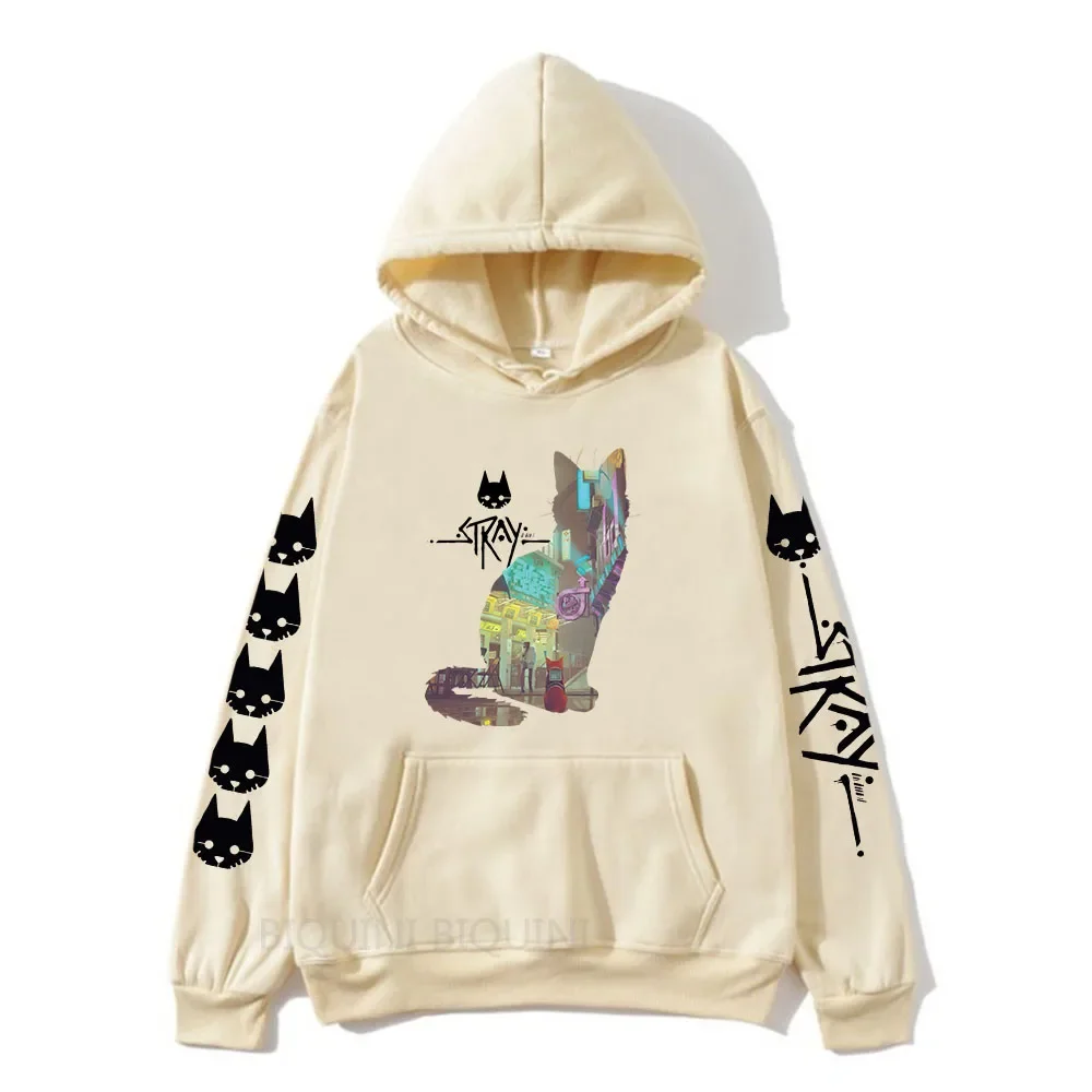 Stray Game StrayCat Hoodie Men/Women Cartoon Kawaii Printed Sweatshirts Autumn/Winter Harajuku Unisex Aesthetic Pullovers Male