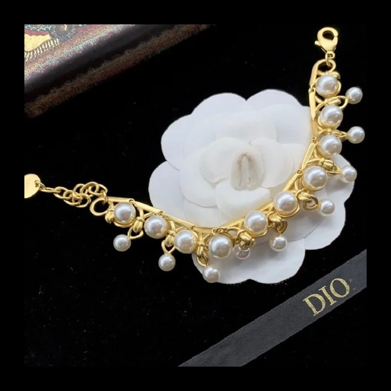 

Новинка 2023, D Home, О-образная удлинительная цепочка, жемчужный браслет в стиле ретро, универсальный браслет премиум-класса из латуни