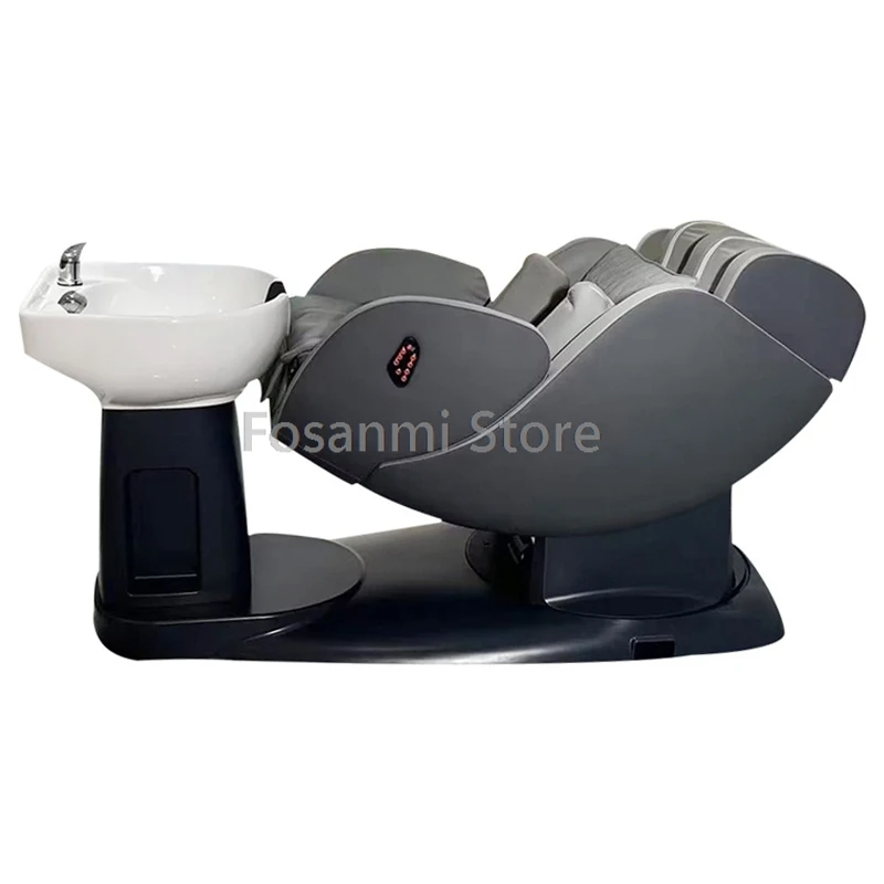 Intelligent Electric Massage Flushing Hair Shampoo Bed  Fully Automatic Water Circulation Fumigation Body Head Massage Bed Set