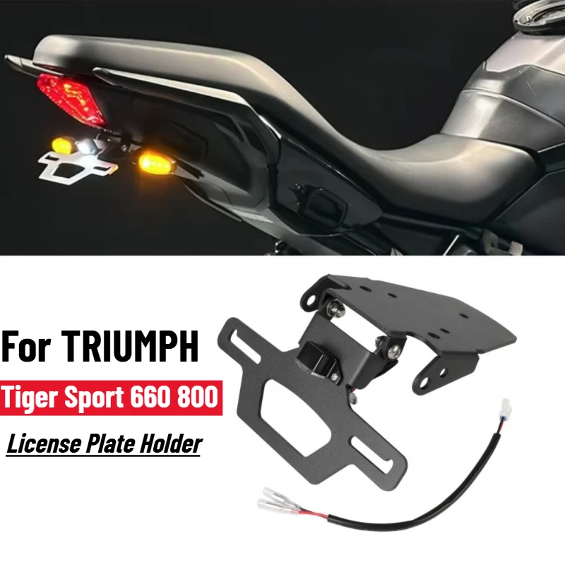 support-de-plaque-d'immatriculation-reglable-pour-moto-tiger-sport-660-800-support-de-garde-boue-arriere-eliminateur-de-garde-boue-arriere