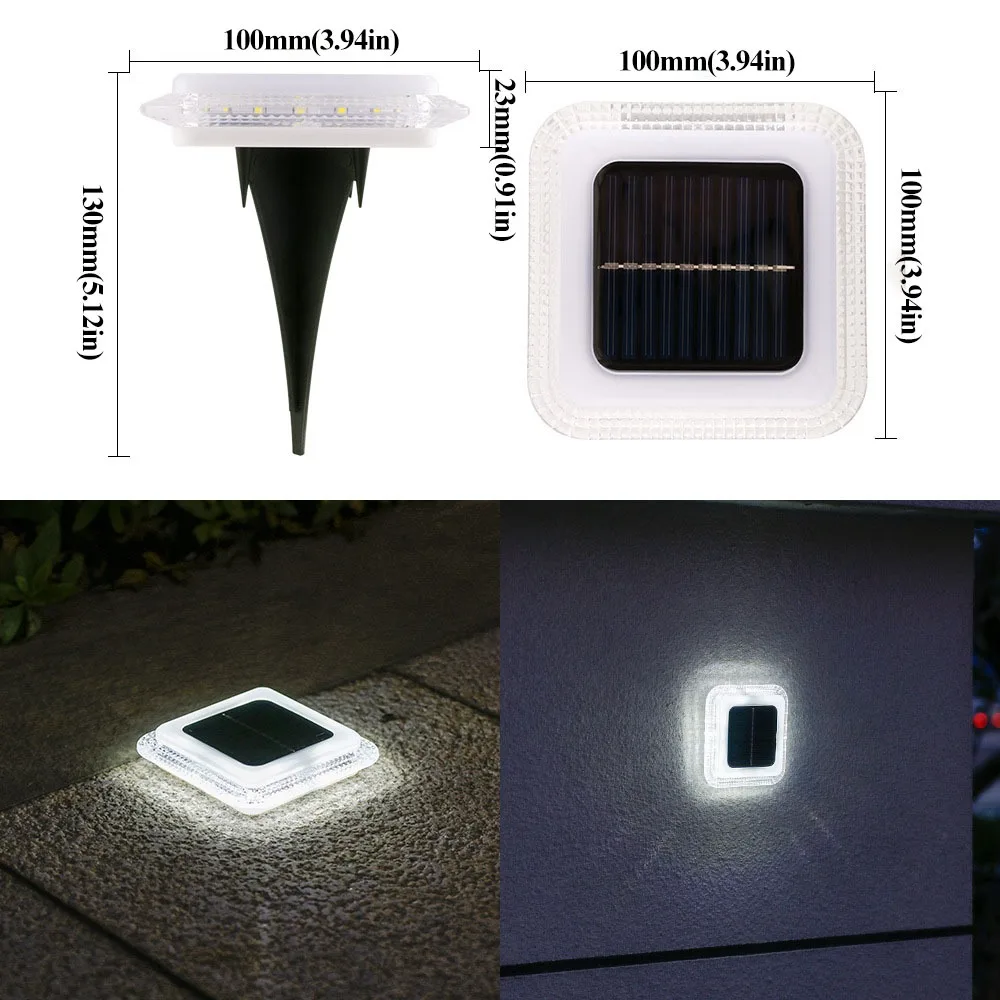 

Energy Saving Waterproof Solar Ground Lights Sensor Plastic Material LED Floor Lights 360° LED Outdoor Landscape Lighting Garden
