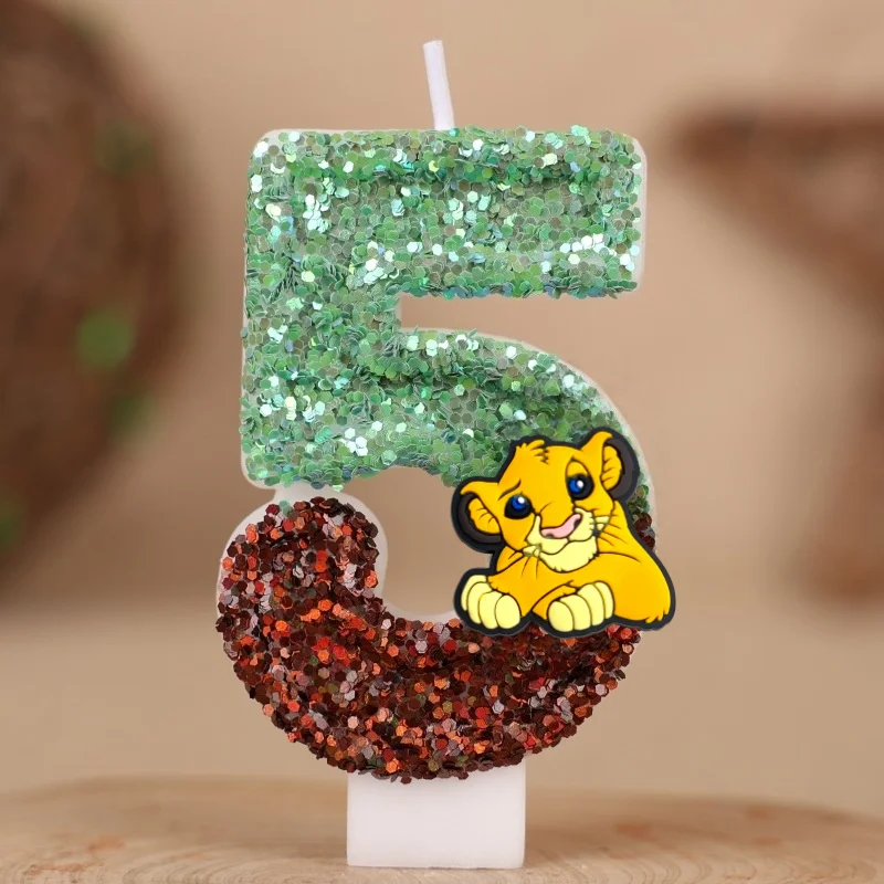 Cartoon The Lion King Simba Digital Candle Number 0-9 Kids Birthday Cake Decoration Supplies Anime Party Accessories Supplies view 5