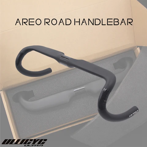 Ullicyc aero e guiador de estrada leve 360mm/380mm/400mm/420mm fosco cabos totalmente integrados guiador de cascalho de bicicleta, t1000