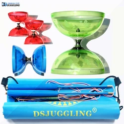Tree Leaf Magic Juggling Diabolos 3 Or 5 Bearings With Hand-Sticks, Strings, Bag New Chinese Kongzhu Set Packing