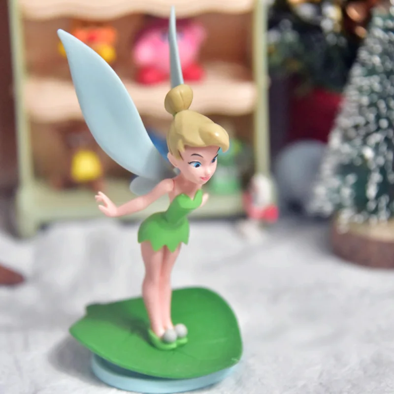 Kawaii Disney Peter Pan Tinker Bell Action Figures Toys Anime Disney Flower Fairy Figures Dolls Birthday Gift For Children