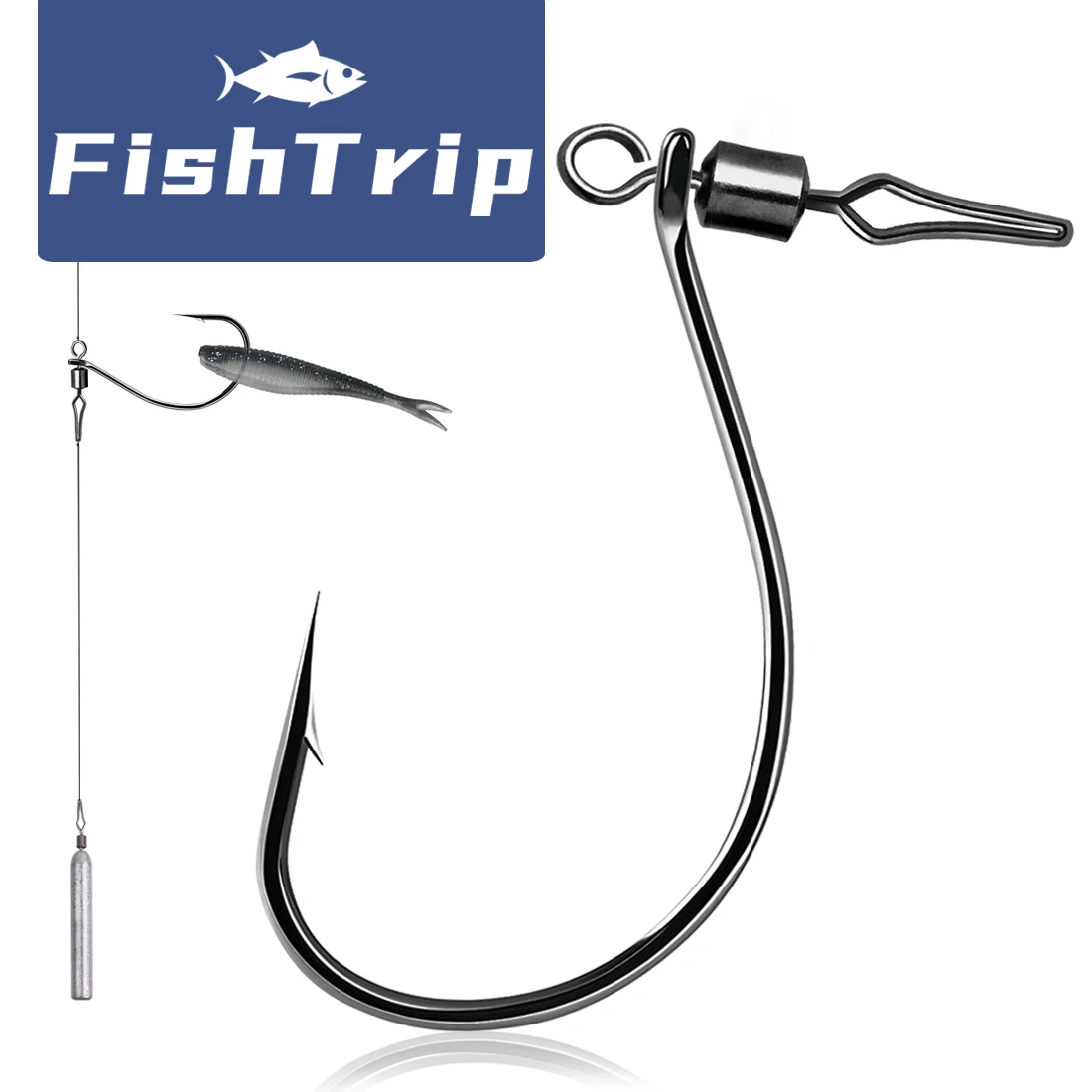 FishTrip Drop Shot Hook with Barrel Swivel Snap 30pcs Fishing Hook Swivel In-line DropShot Rig Soft Lure Worm Hook for Carp Bass - AliExpress 18 FishTrip Drop Shot Hook with Barrel Swivel Snap 30pcs Fishing Hook Swivel In-line DropShot Rig Soft Lure Worm Hook for Carp Bass - AliExpress 18
