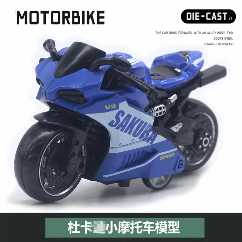 Alloy Di Motorcycle Model Car Model, Children's Toy Car, Cross-border Hot-selling Doll Machine Candy