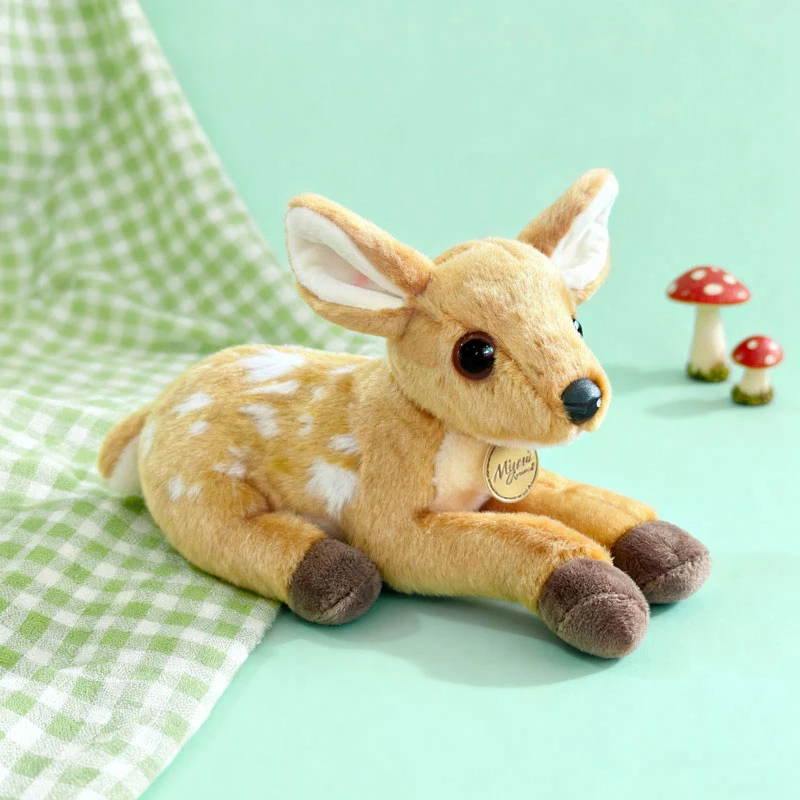 25CM Liegen Rehkitz Plüsch Spielzeug Weiche Angefüllte Cartoon Tier Puppe Nette Deer Puppe Für Home Dekoration Geschenke – Detail 8