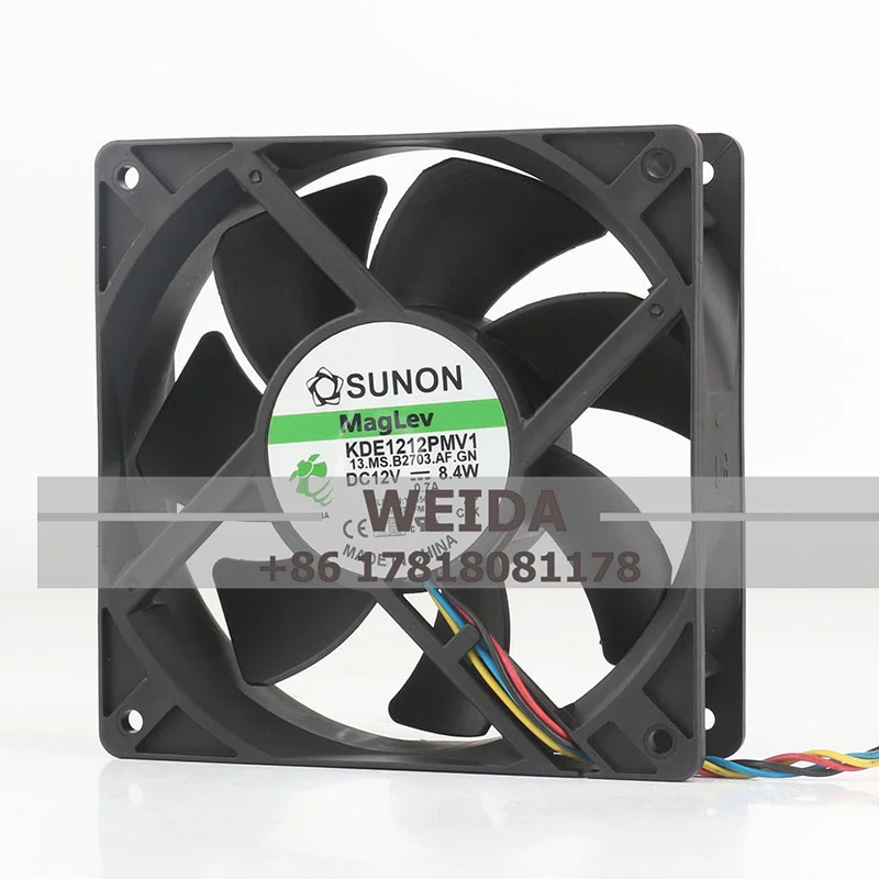 KDE1212PMV1 Cooling Fan for SUNON 24V48V DC12V 0.7A EC AC 120x120x38mm 12cm 12038 4-Pin PWM Temperature Controlled Industrial