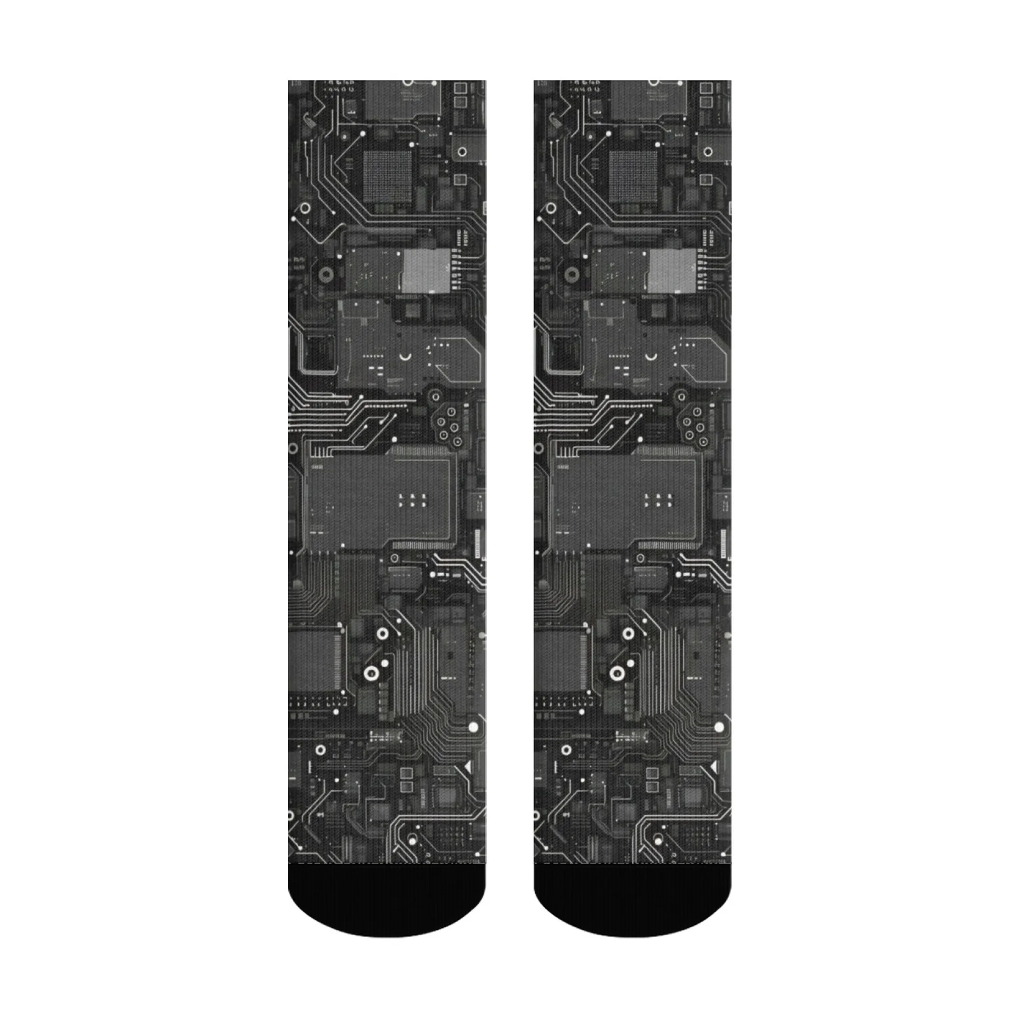 Technological Sense of Style Crew Socks Personality Novelty Circuit Board Men's Socks Non-slip Breathable Casual Socks Gifts