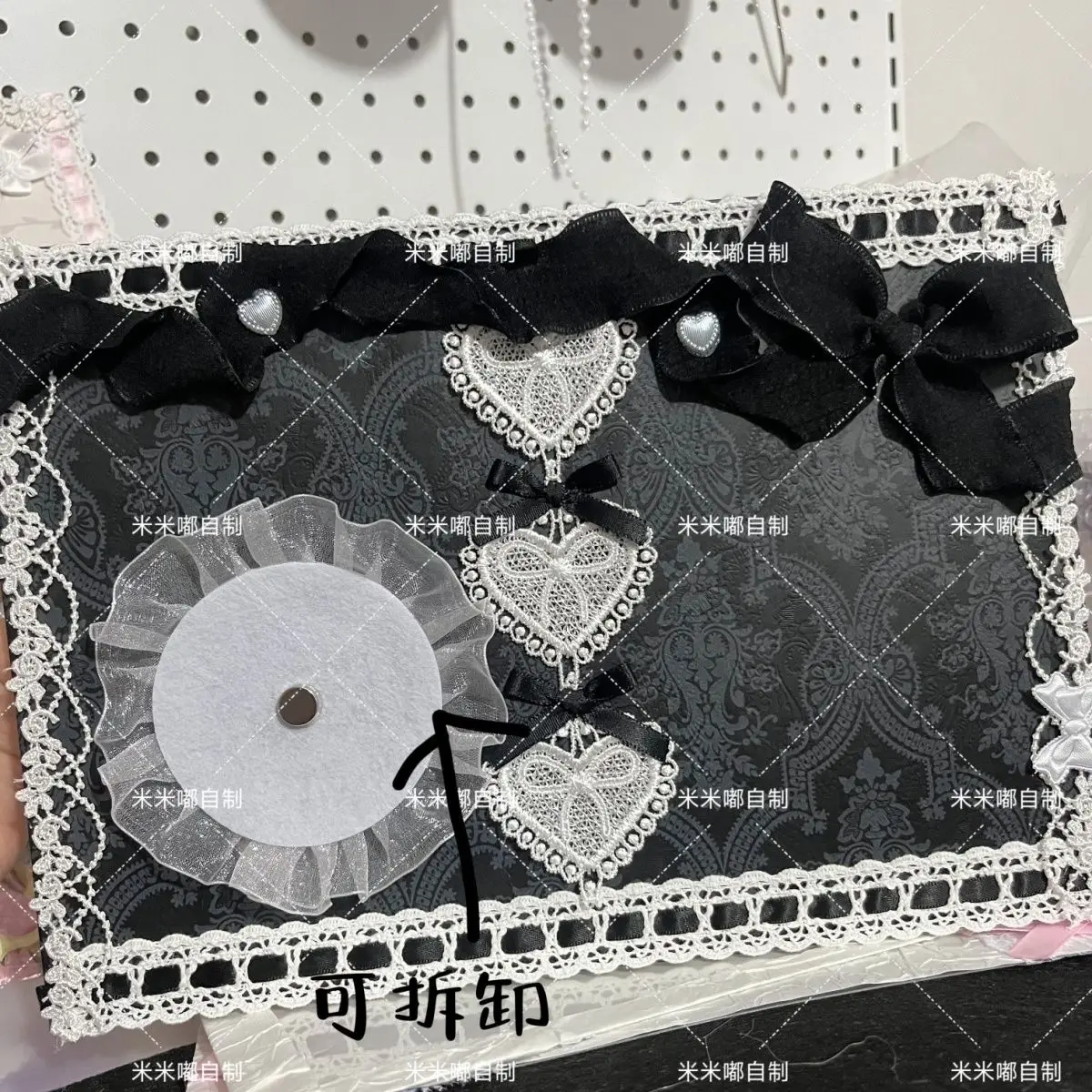 

luxury Cosplay Ita Bag badge Card Holder hand made ribbon lace Insert Board Badge Backpack for Wego Bag Organizer Board