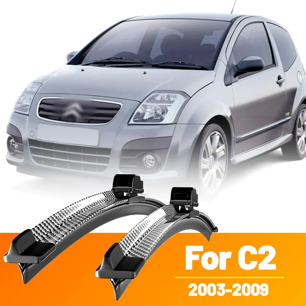 2 stücke Frontscheibe Scheibenwischerblätter Carbon Faser Scheibenwischer Für Citroen C2 2003-2009 2004 2005 2006 2007 2008