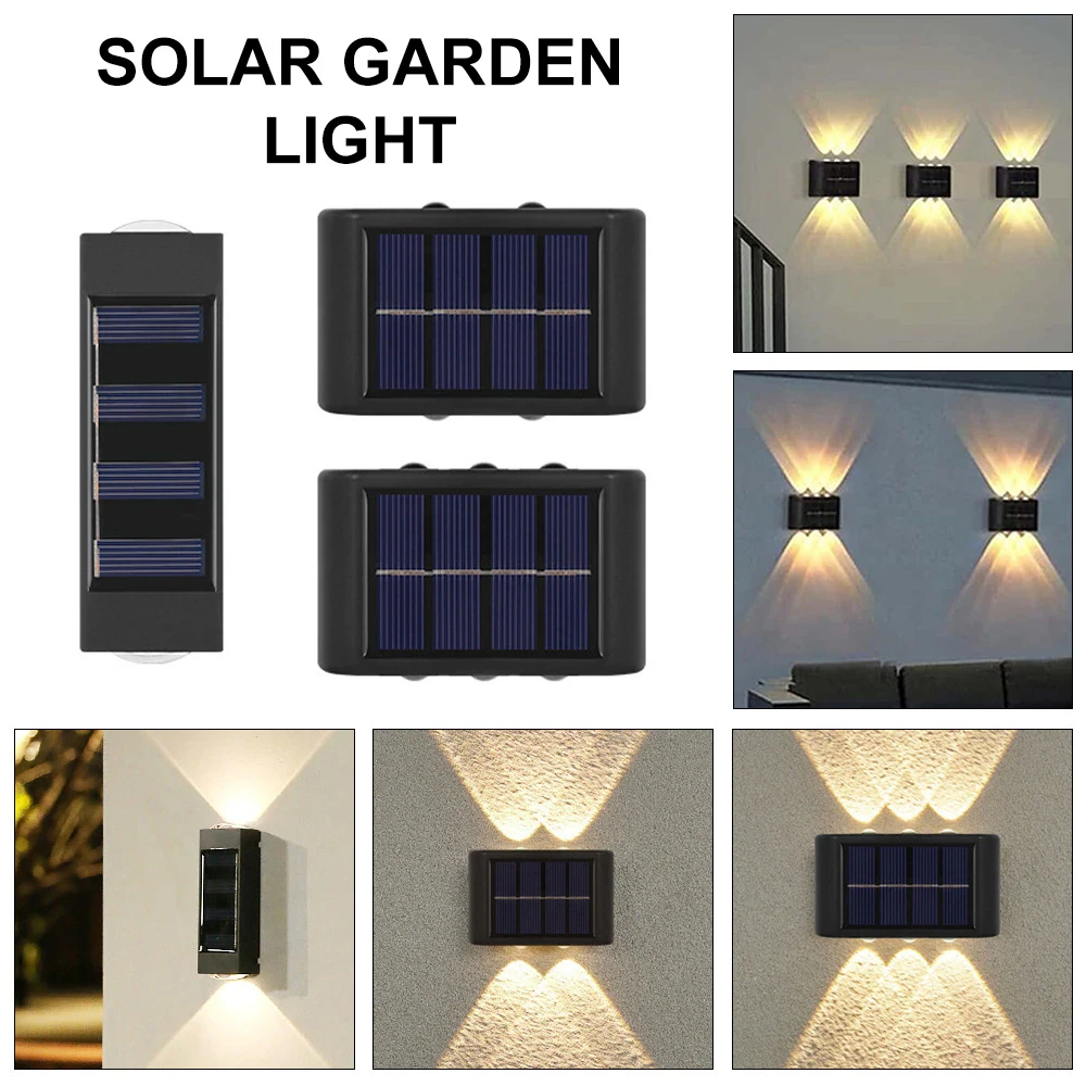 Solar LED Outdoor Light Up Down Wall Light Sensor Light Street Light Outdoor Waterproof Garden Decoration Solar Wall Lights