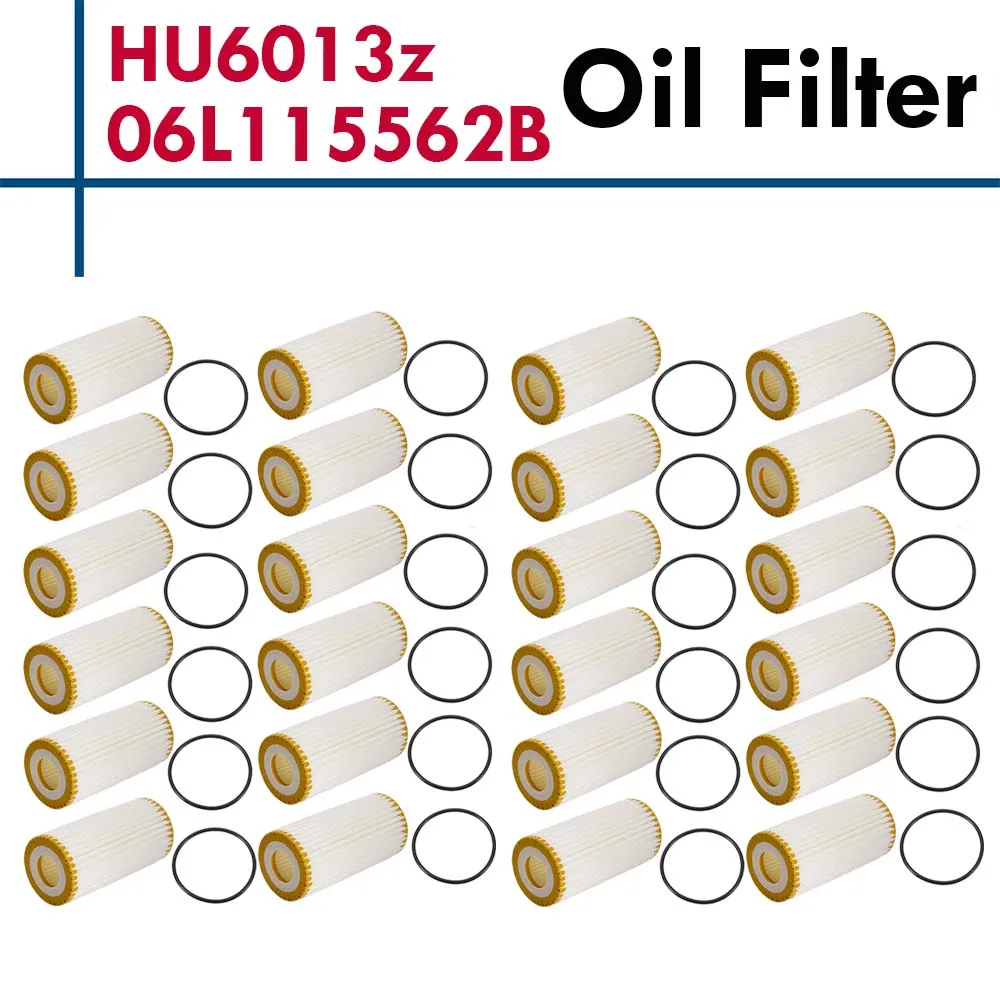 

24PCS Engine Oil Filters For Audi VW 1.8L 2.0L Golf Jetta Passat Beetle HU6013Z
