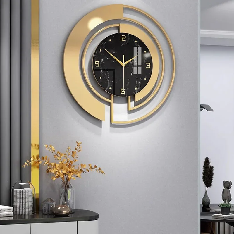 

Aesthetic Minimalist Clock Wall Modern Round Creative Fashion Interior Bedrooms Relogio De Parede House Living Room Decoration
