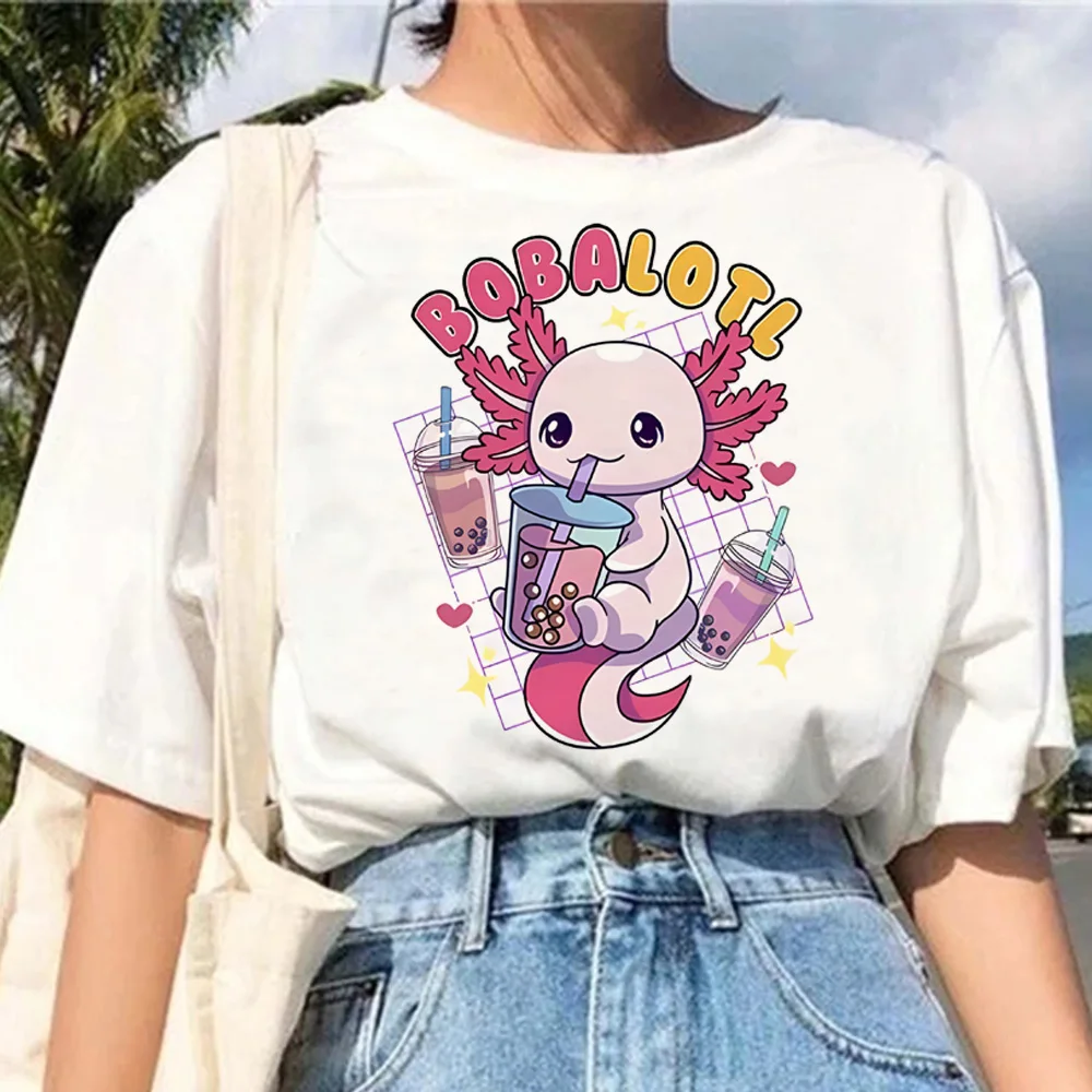 

Axolotl tshirt women anime harajuku comic t shirt girl graphic y2k manga clothing