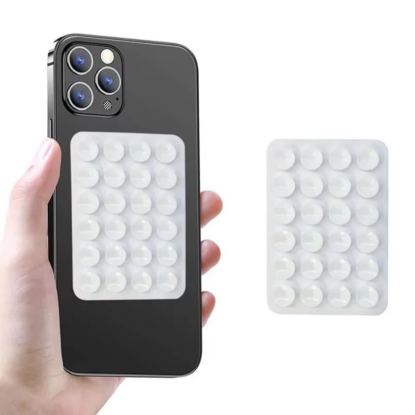 For Selfies and Videos Silicone Suction Phone Case Mount Non Slip Suction Cup Phone Stand Mixed Color Silicone Phone Holder image 5