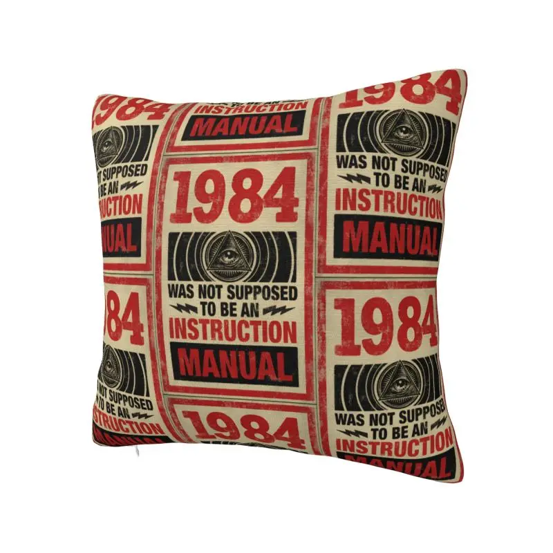 1984 George Orwell Big Brother Throw Pillow Case 40*40cm Sofa Cushion Cover Soft Polyester Pillowcase Double-sided Printing