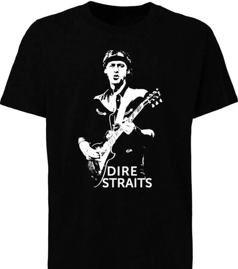 Vtg Dire Straits Gift For Fans Heavy Cotton Black All Size Unisex Shirt BL090