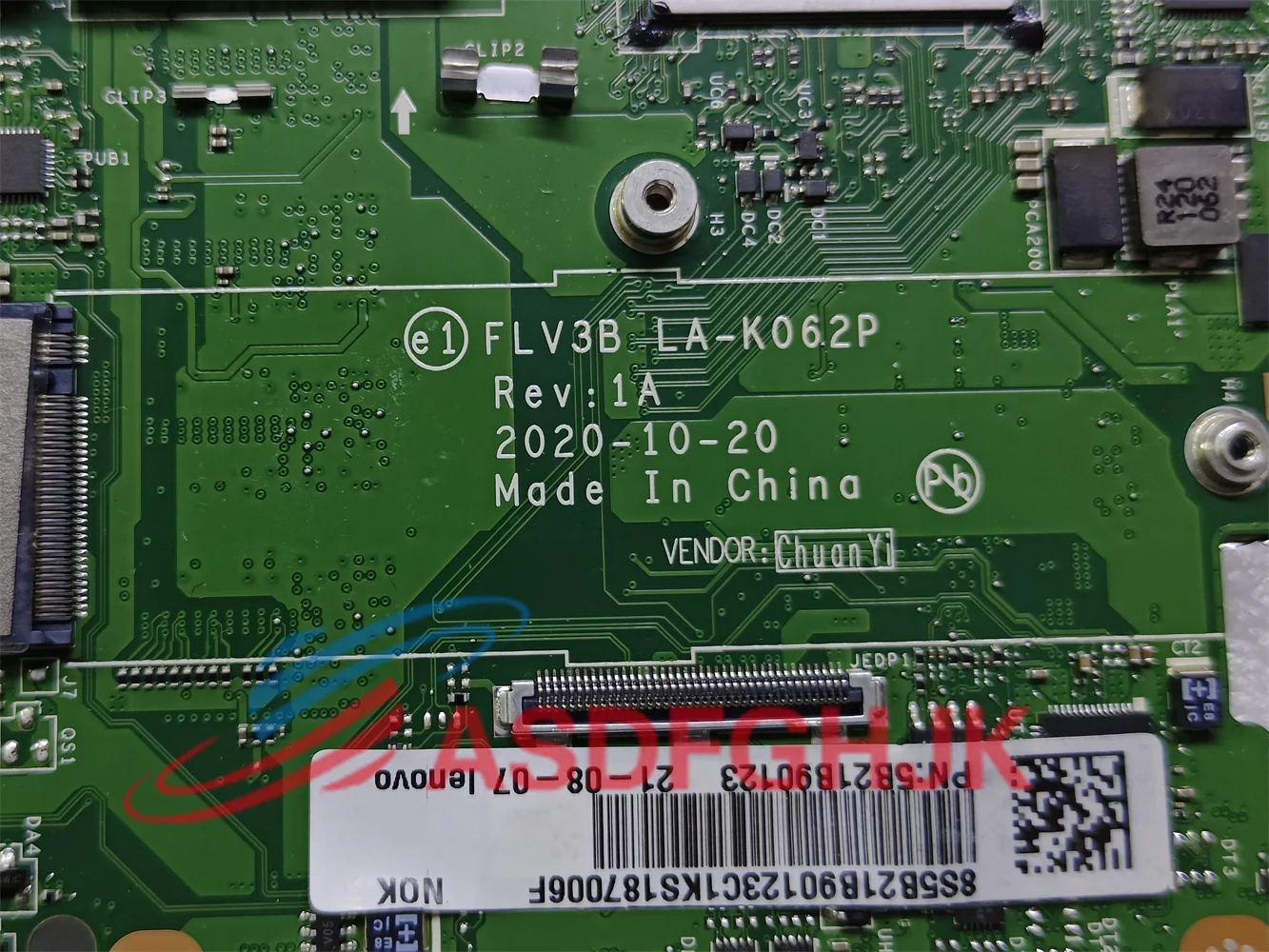 LA-K062P for Lenovo ThinkBook 15 G2 ARE notebook motherboard 5B21B090123 100-000000085 R3-4300U CPU 100% Works Perfectly