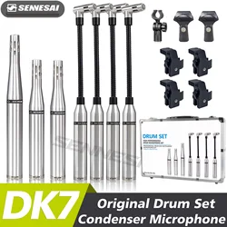 Top Quality！DK7 7-Piece SR20LS SR25 DM20/All Condenser Drum Microphone，7 Sets Ultra High Recording Fidelity Cymbals Mic Set