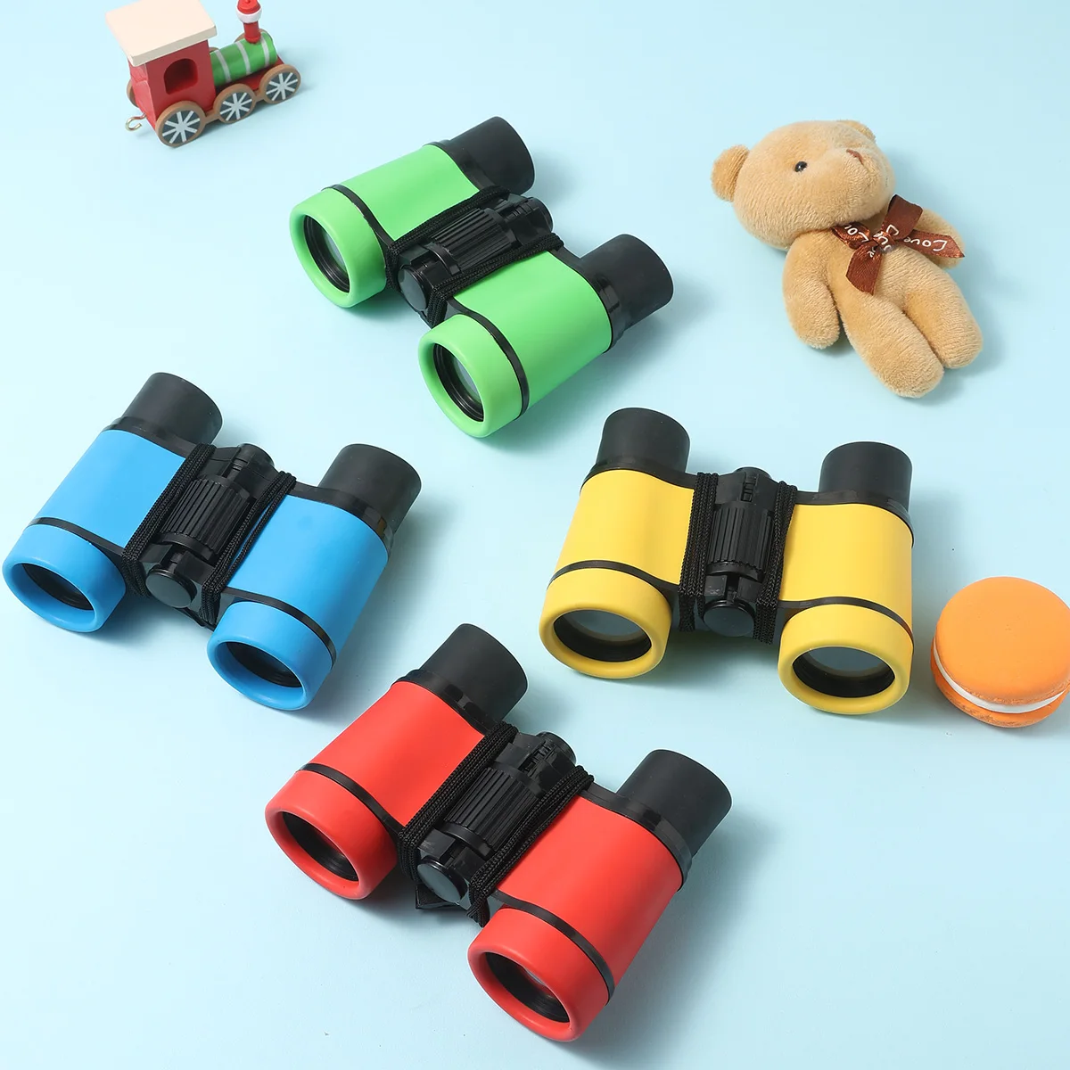 مجموعة مناظير للأطفال لعمر 6-18 سنة للأولاد والبنات للصيد قابلة للطي تلسكوب صغير هدايا عيد ميلاد تعليمية للتخييم في الهواء الطلق