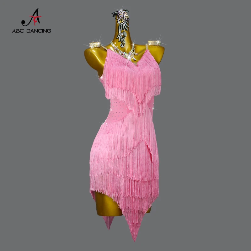 

Dress For Dance Latin Costumes Womens Parties Practice Clothes Girls New Party Evening Midi Prom 2025 Sexy Performance Dancewear