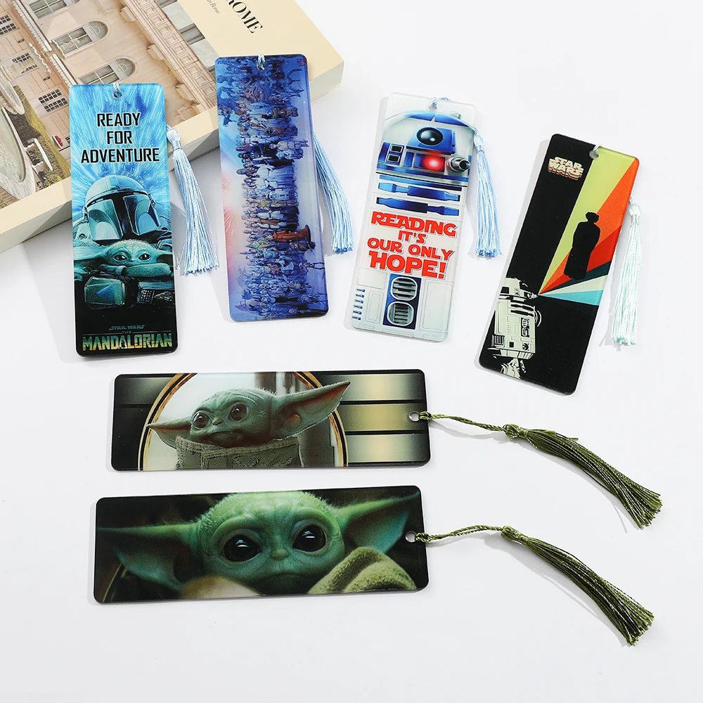 Grogu Mandalorian Yoda Acrylic Bookmarks, Character Bookmarks for Fans, Reading Study Office, Christmas Birthday Gift