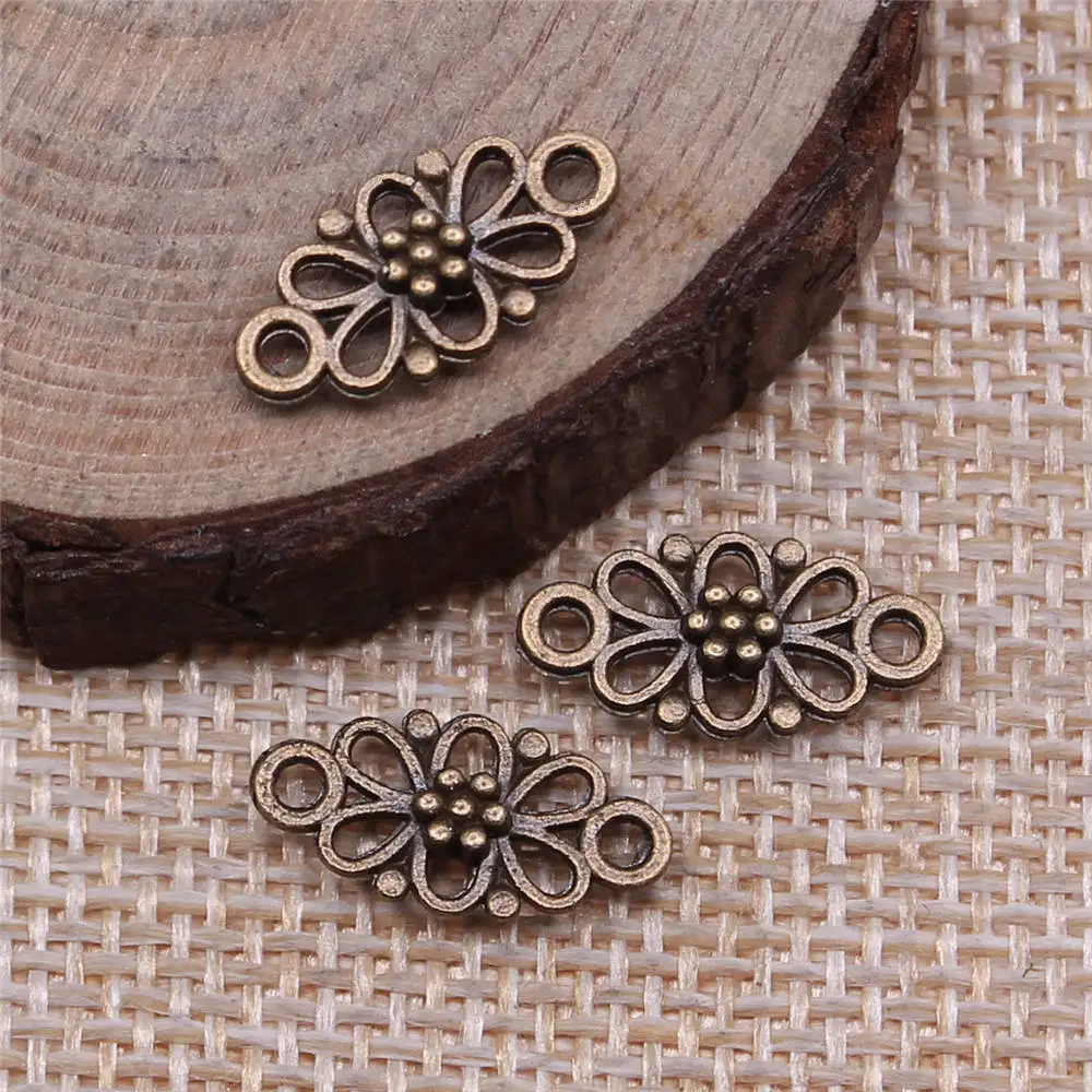 20pcs/lot Flower Connector Charms For Jewelry Making Materials