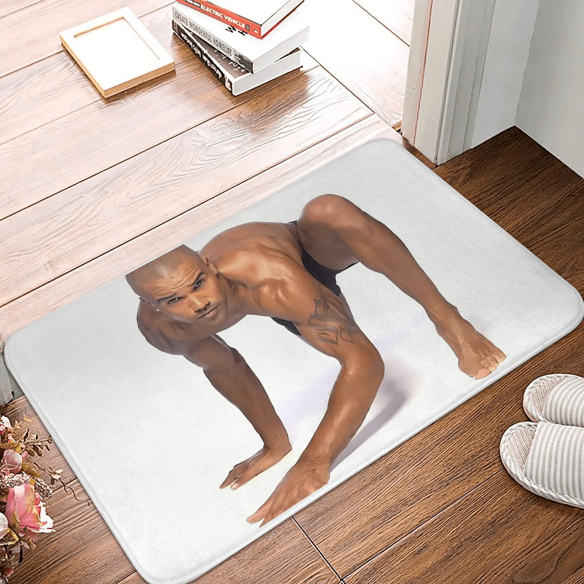 

Противоскользящий коврик Shemar Moore, напольный коврик, пыленепроницаемый ковер для кухни, входа, дома, балкона, коврики для ног