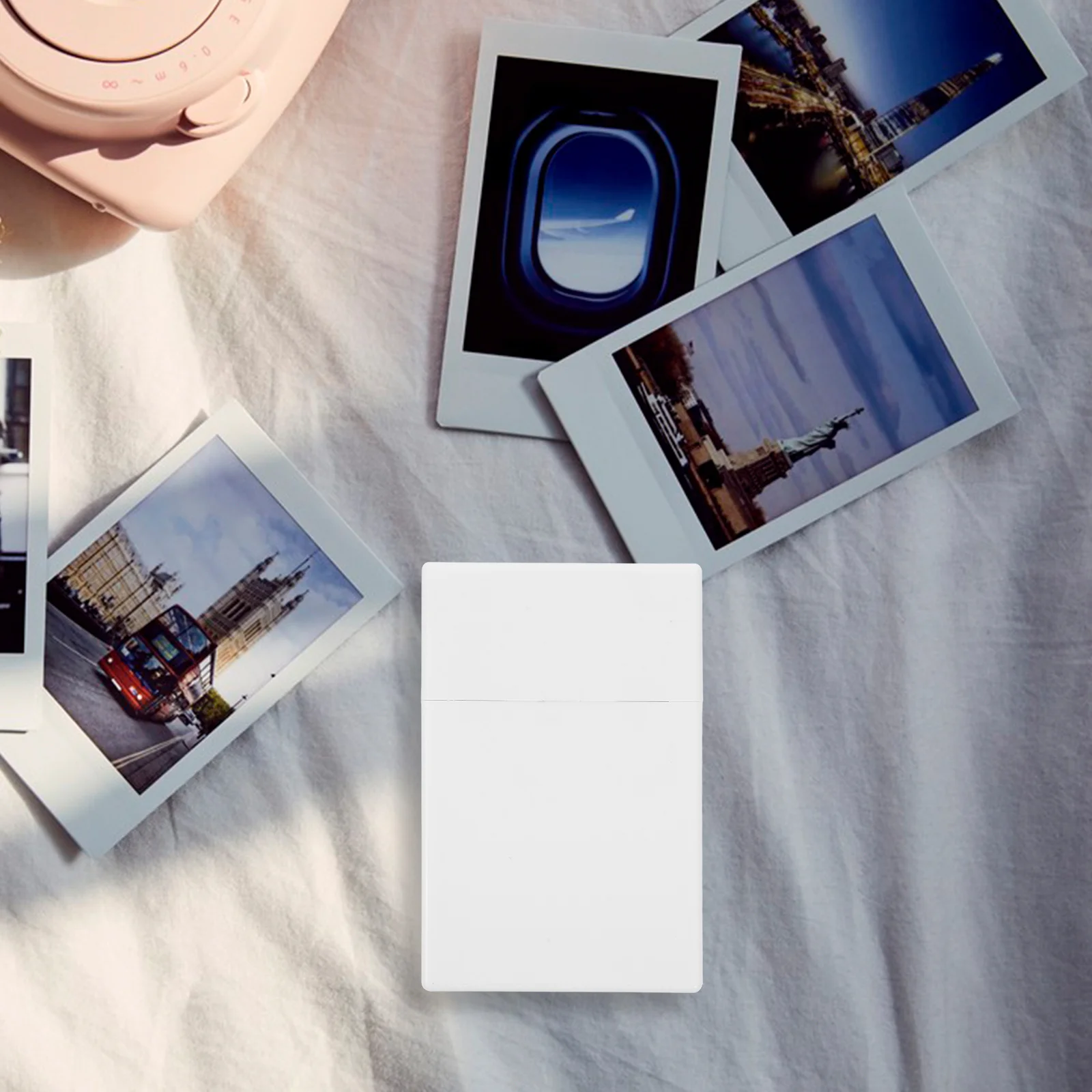 

1pcs Photo Storage Box Compact Mini Case For Instant Photo Sheets Large Capacity Portable Picture Container Small Parts