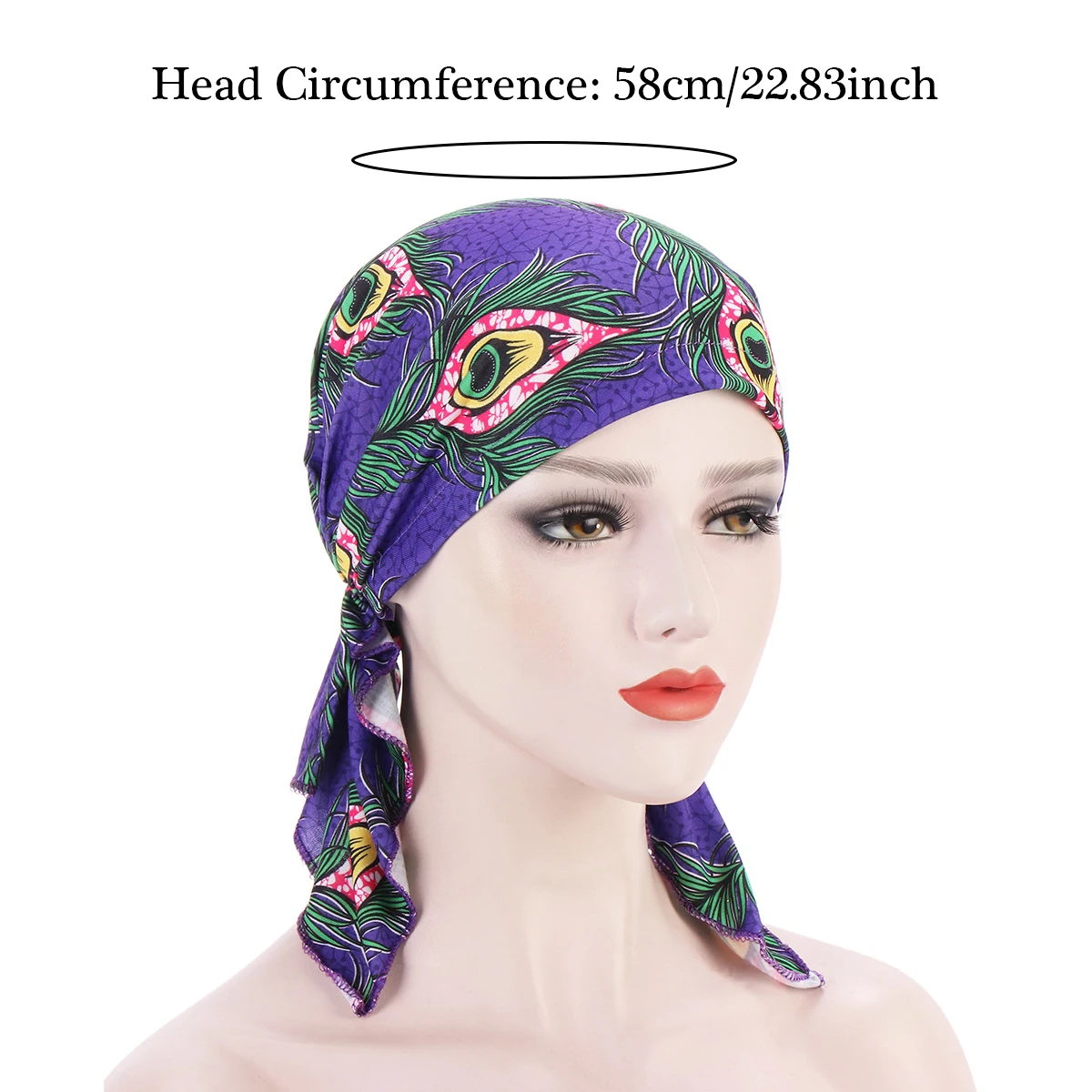 Trendy Print Moslim Mode Hijab Tulband Motorkap Lange Staart Hoofd Wraps Zachte Elastische Hijab Hoeden Chemo Cap Voor Vrouwen Meisjes