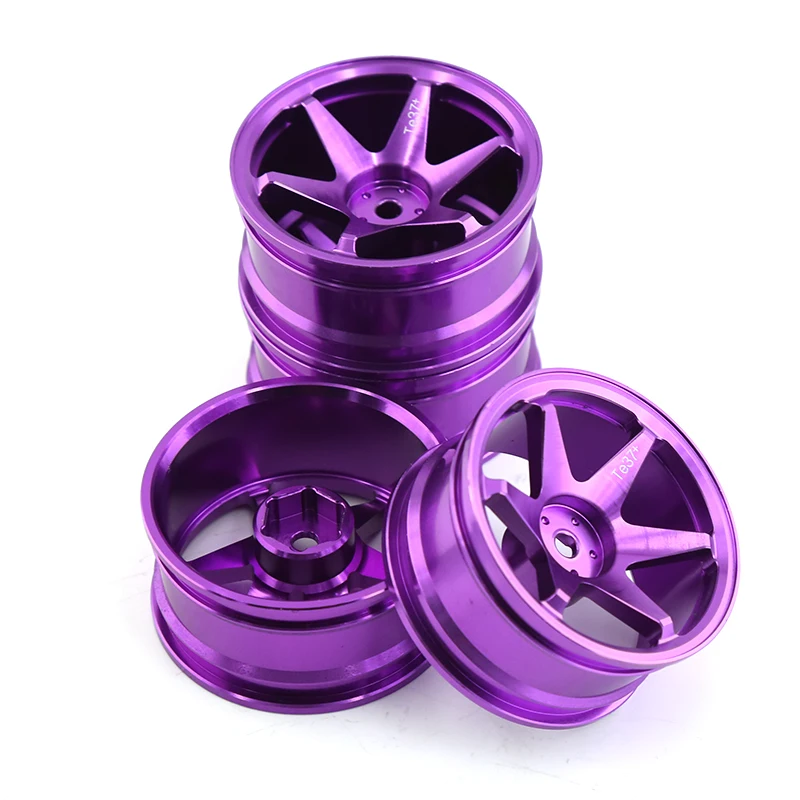 4pcs 1/10 On-Road Drift Car 52MM Aluminum Alloy Metal Wheel Hub Climb Car Wheel Rim For HSP Tamiya HPI Kyosho Sakura 110