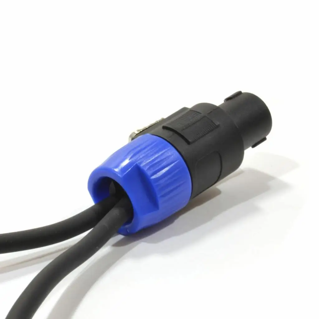 Splitter Cable PA DJ Lead Adaptor Male to Two Female Speaker Ports 0.3m High End Speaker Cable PVC Black