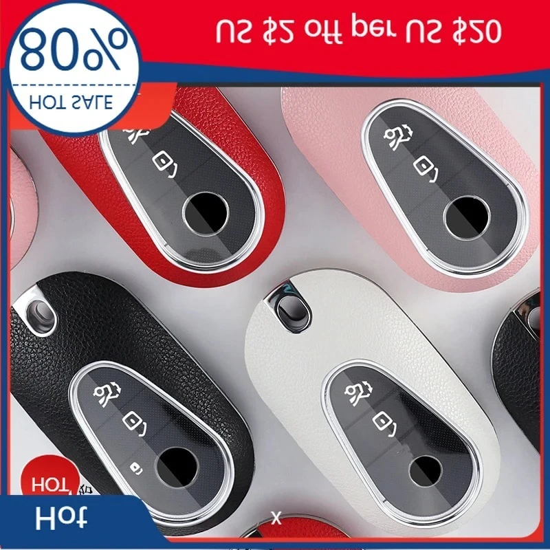 

Для MERCEDES-BENZ 2026 Горячая автомобильная наклейка 1 шт. ПК + кожаный чехол для ключа автомобиля, чехол для ключа для Mercedes Benz 2021 C Class S Class W223 S3