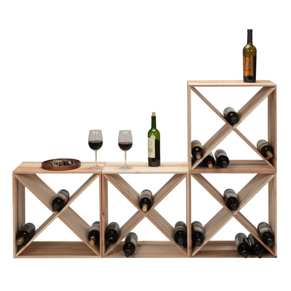 

24-bottle red wine rack -4 pieces each