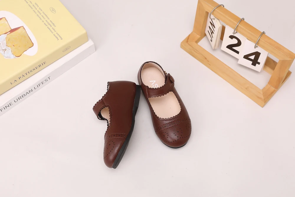 AS Kinderschuhe Marken-Kinderschuhe Baby Mädchen Lederschuhe Kleinkind Prinzessin Ballerinas Jungen Brogue Oxford Weiche Plateau Mary Jane Schuhe – Detail 33
