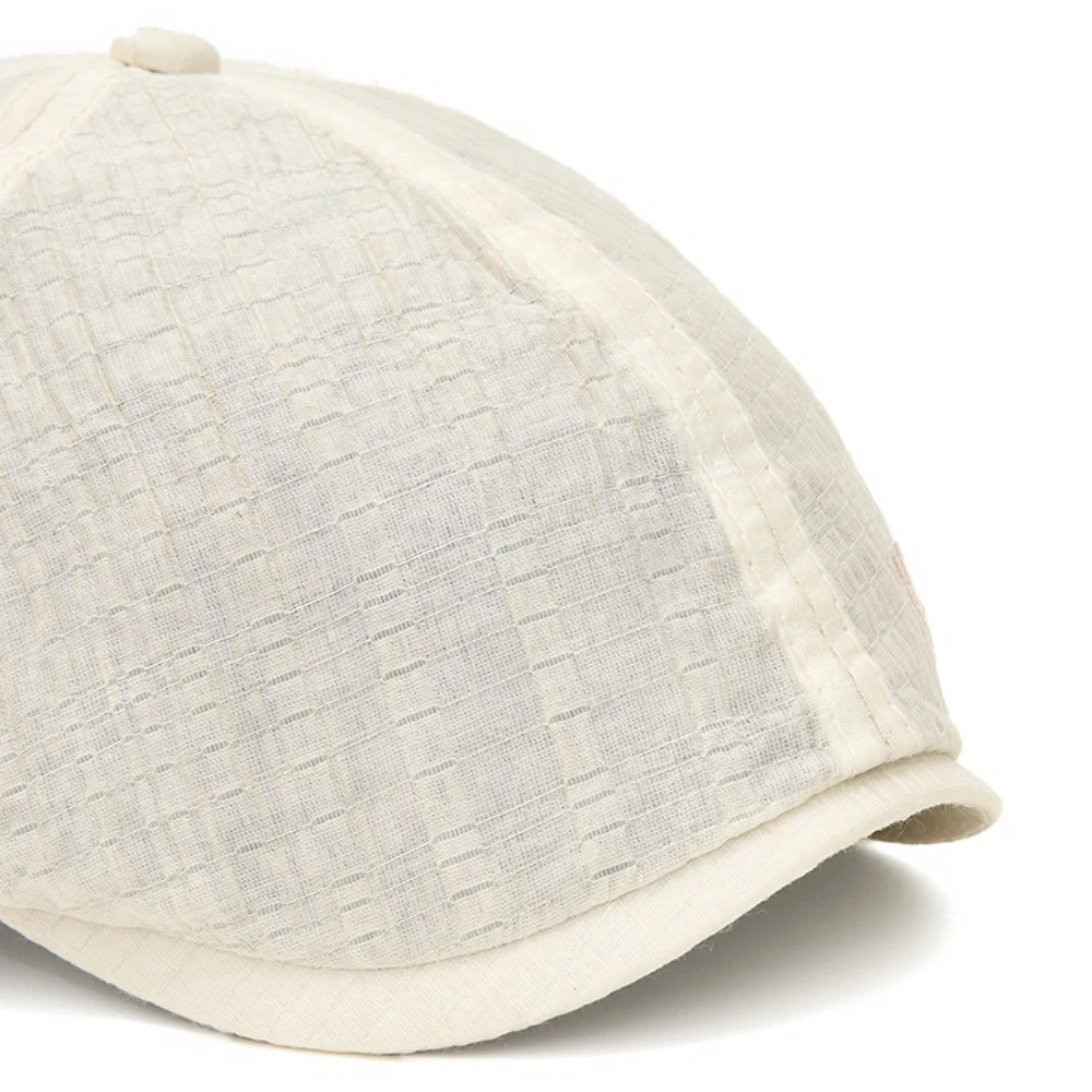 HT5069 Baskenmütze für Herren und Damen Neue Frühling-Sommer Ivy Flat Cap Unisex Verstellbare Achteckige Baskenmütze Atmungsaktive Leinen-Baskenmütze für Männer – Detail 3