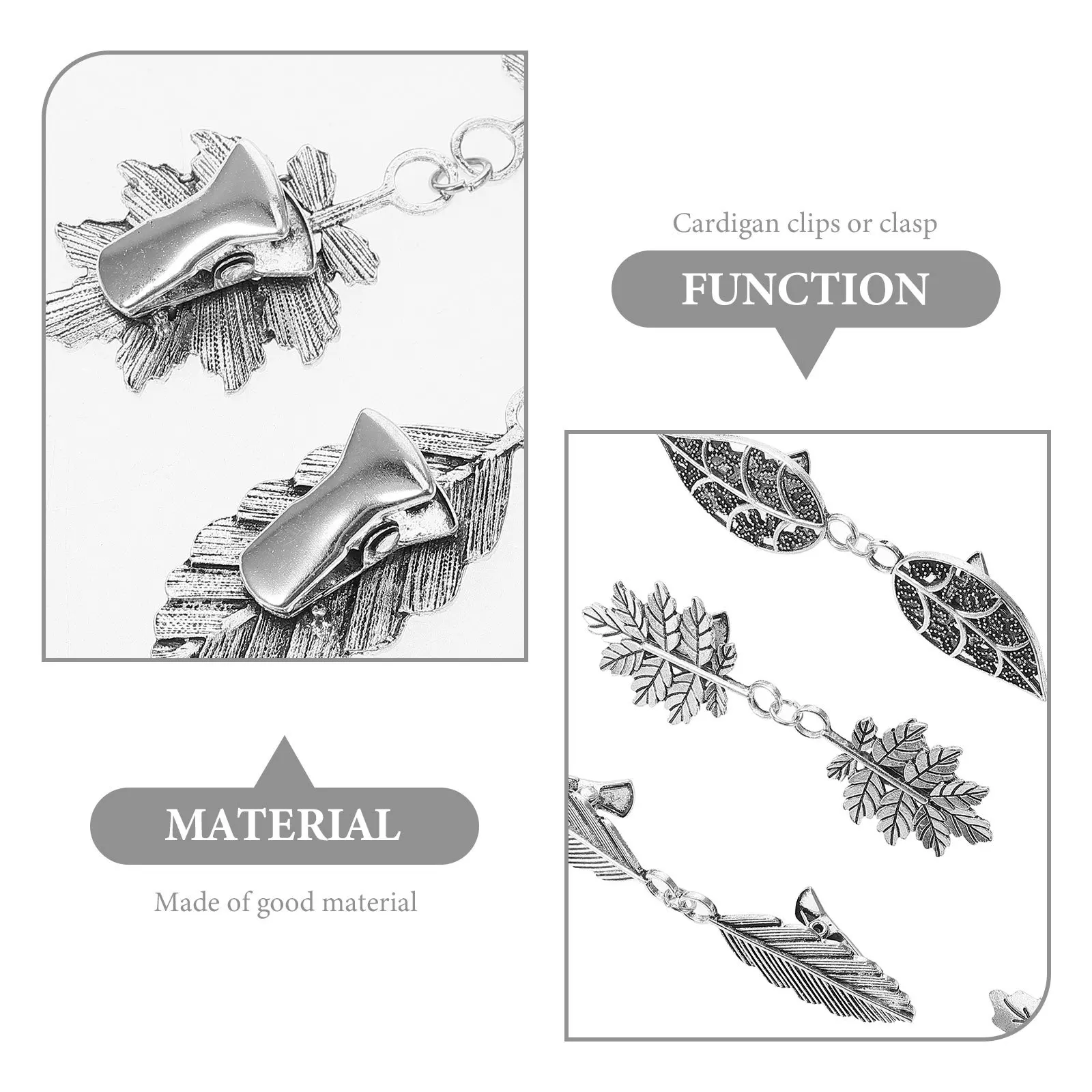 

5 Pcs Shawl Cardigan Clips Metal Chic Shirt Cinch for Clothing Collar Dress Fashion