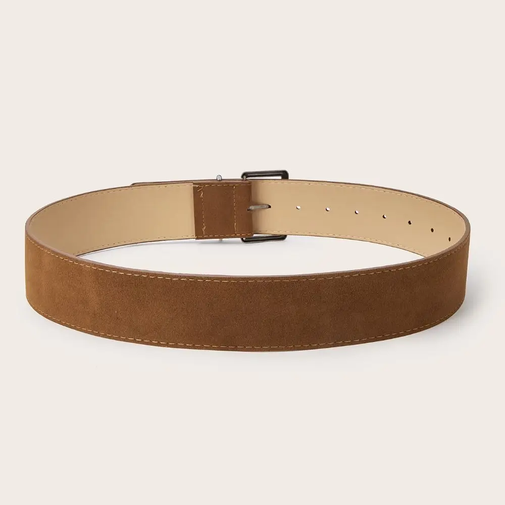 حزام جلد سويدي بإبزيم دبوس أنيق Y2k حزام خصر عريض بتصميم فاخر حزام خصر فتاة حار للنساء #4