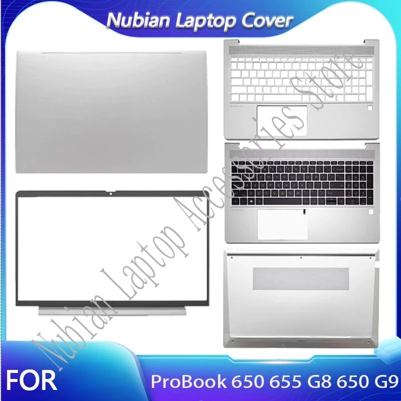 

New For HP ProBook 650 655 G9 650 G8 Laptop LCD Back Cover Front Panel Palm Pad Keyboard Bottom Cover Silver