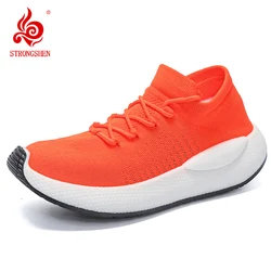 Męskie buty do biegania STRONGSHEN buty sportowe do joggingu trampki mężczyzn modne oddychające buty do chodzenia obuwie męskie