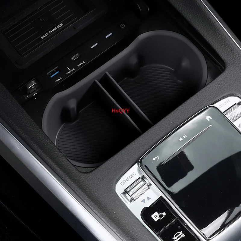 For Mercedes Benz A B CLA GLA GLB EQB EQA Central Control Water Cup Anti Slip Silicone Protective Pad Interior Accessories