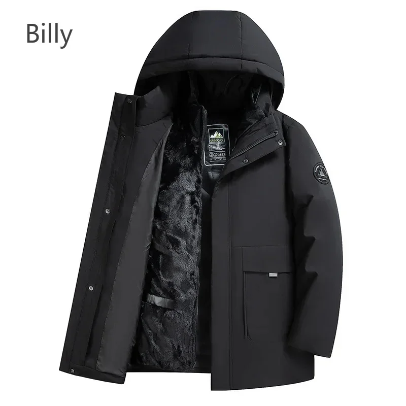 2025 New in Down Coats Hooded Duck Padding Male Winter Brand Jacket for Men Casual Man Sack