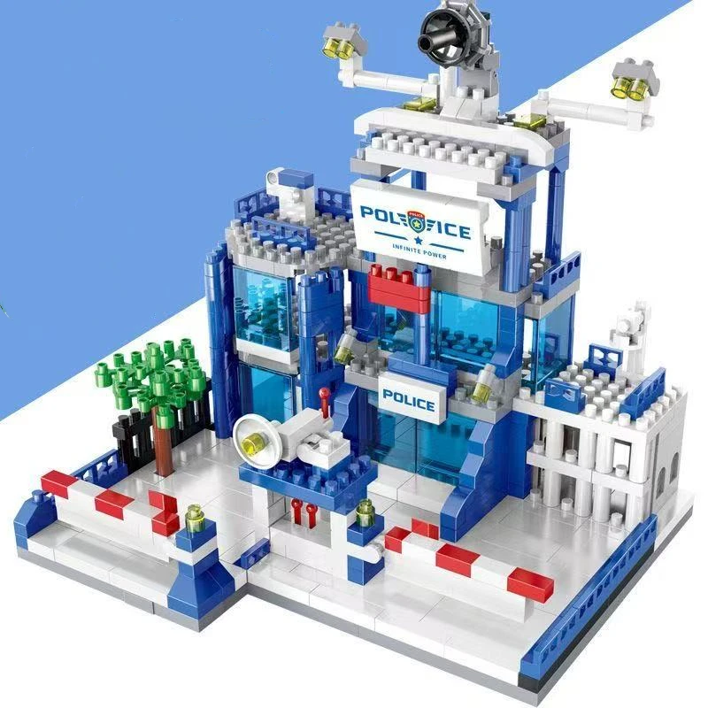 

Military Building Police Station Building Headquarters Building Blocks Special Police Puzzle Assembled Male City Series Boys