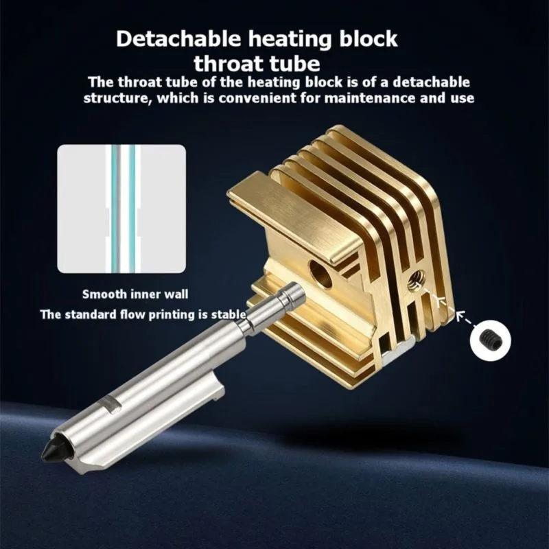 Nozzle for P2S X2D Brass Removable Hardened Steel 0.4mm Hotend for H2D H2C H2S 3D Printer Accessories [No.3 Elnic]